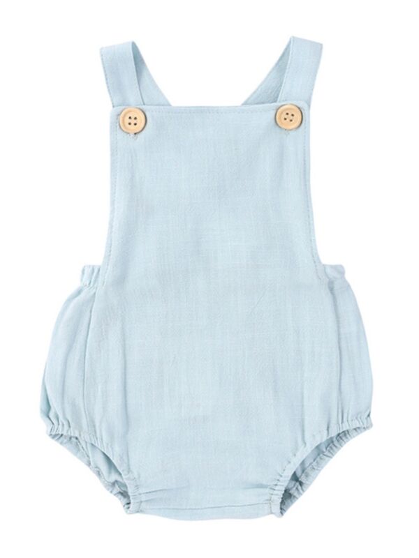 Summer Baby Solid Color Suspender Bodysuit Wholesale Baby Clothes Suppliers
