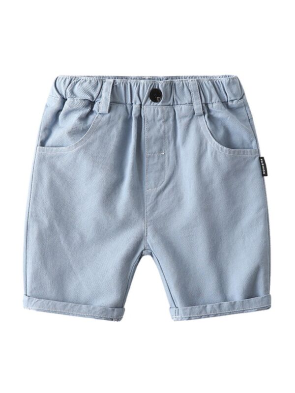 Solid Color Kid Boy Casual Shorts
