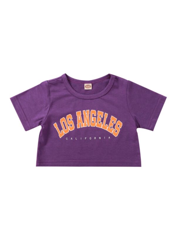 LOS ANGELES CALIFORNIA Kid Girl Crop Top
