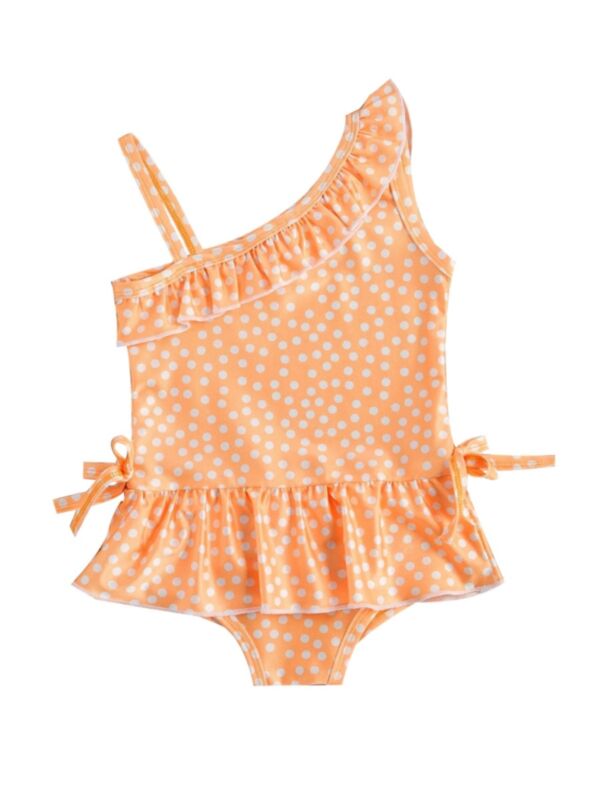 Little Girl Polka Dots One-piece Swimsuit