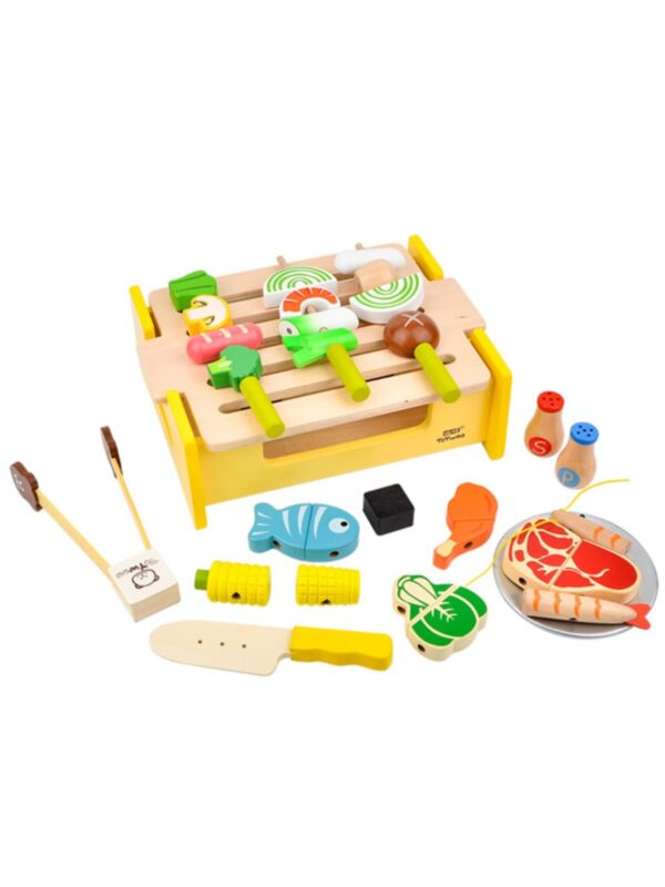 Wooden Barbecue Cooker Toys Set