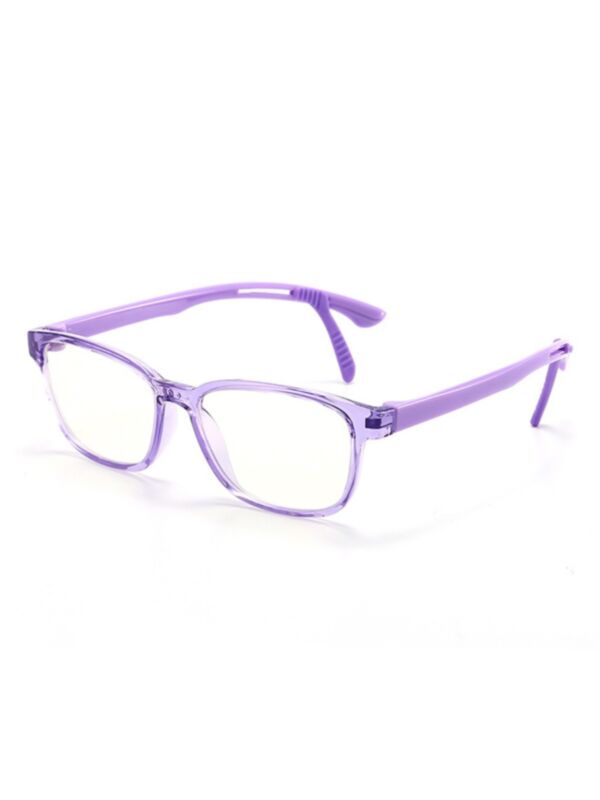 Kid Blue Light Blocking Solid Color Frame Glasses