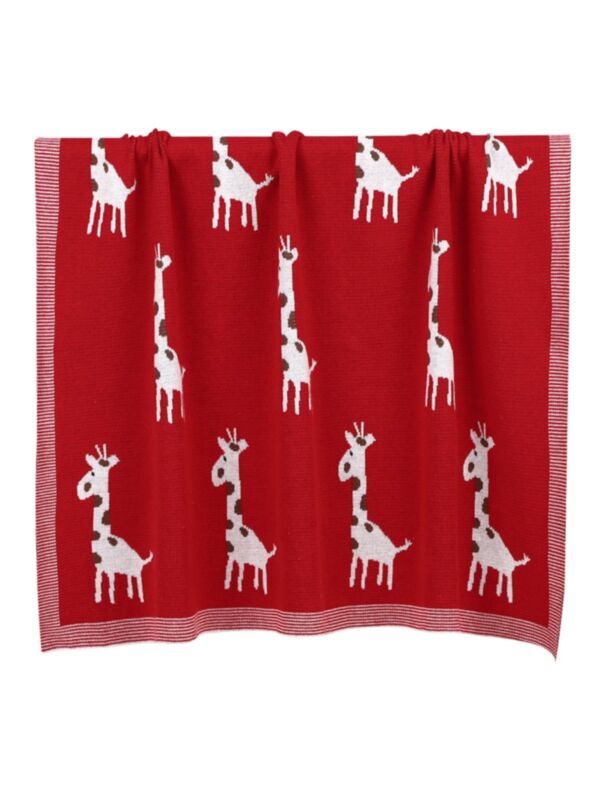 Baby Giraffe Knit Blanket