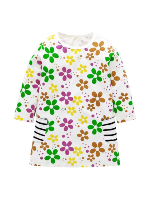 Kid Girl Floral Long Sleeve Dress