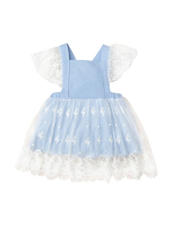 Baby Lace Trim Suspender Dress