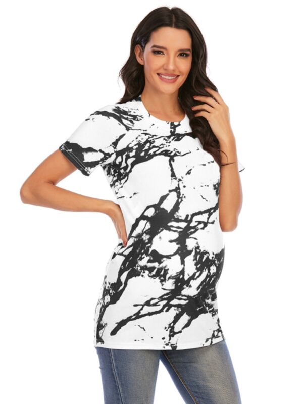 Maternity Marble Print Top