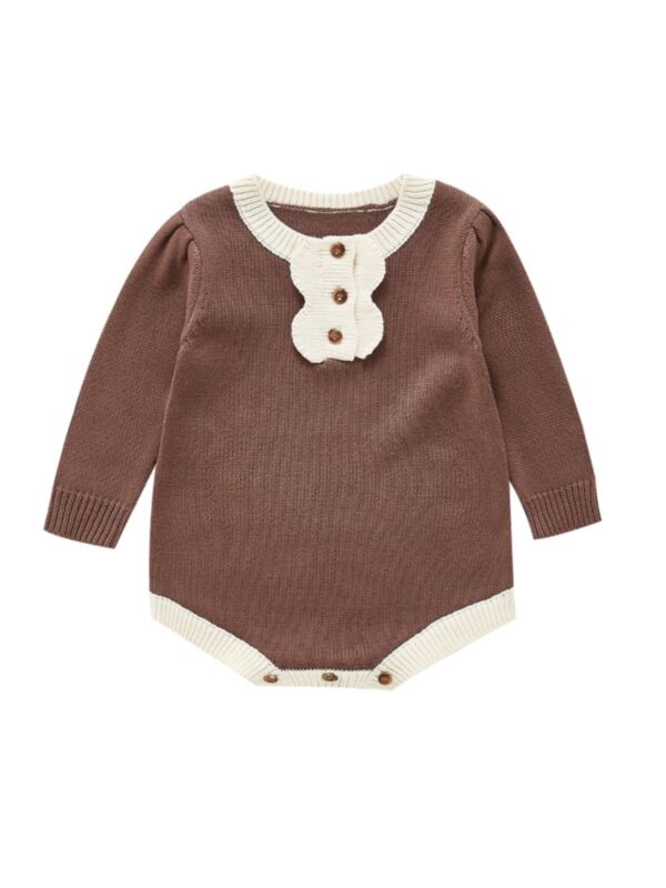 Baby Plain Knit Bodysuit
