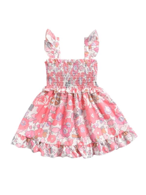 Baby Girl Shirred Floral Cami Dress