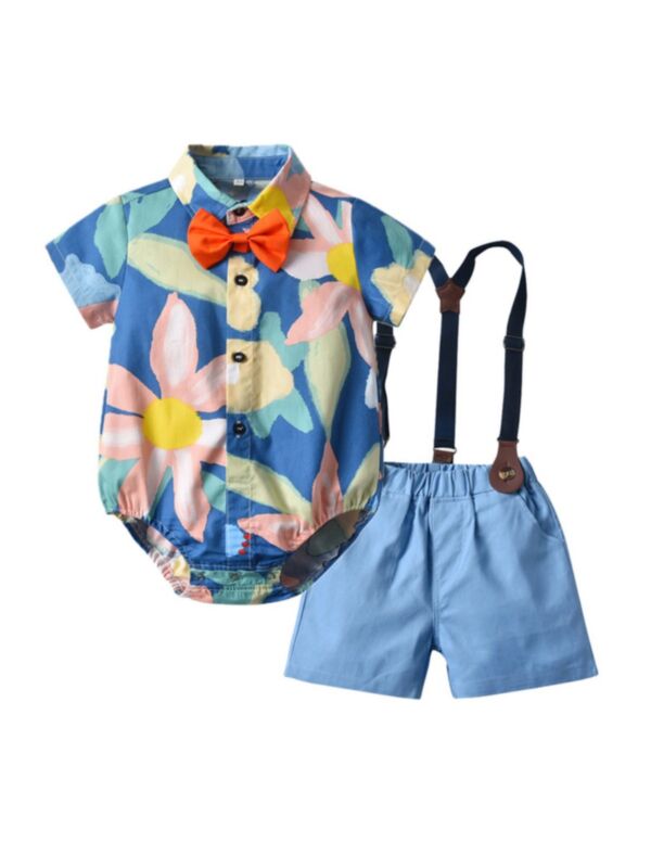 Brother and Sister Matching Floral Outfit