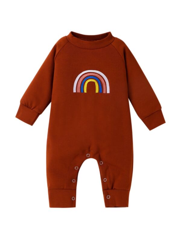 Baby Embroidery Rainbow Jumpsuit