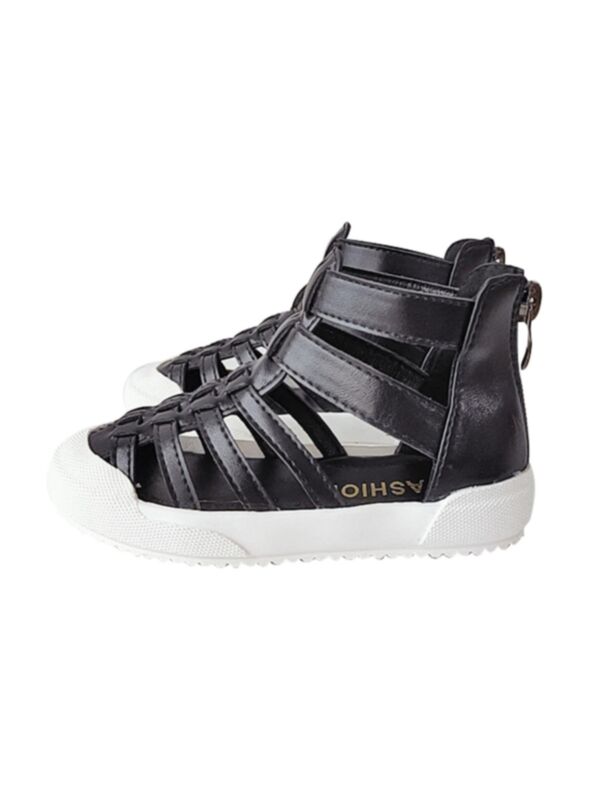 Little Girl Solid Color Roman Sandals