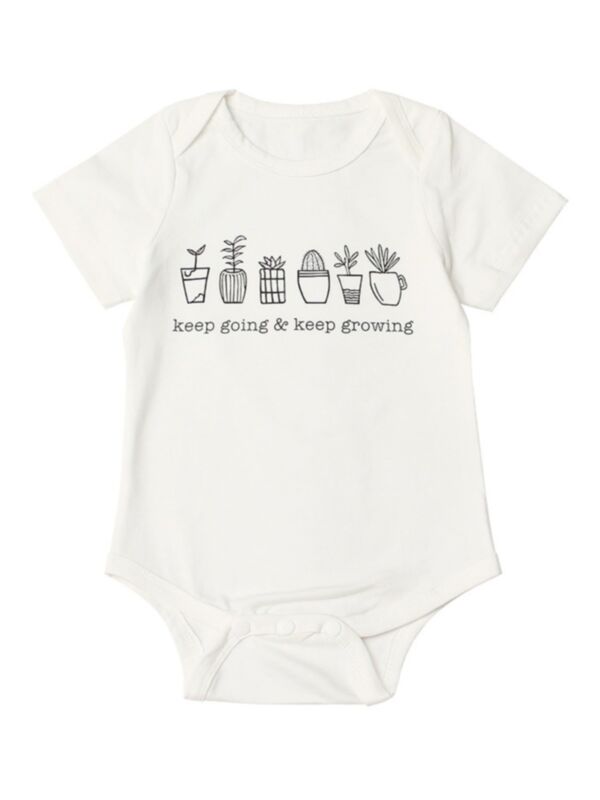 Keep Going And Keep Growing Plant Baby Onesie