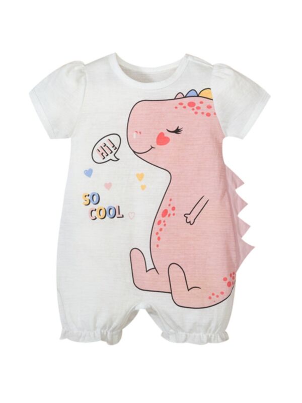 Summer Baby Girl Dinosaur Romper