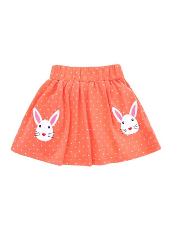 Kid Girl Rabbit Polka Dots Skirt