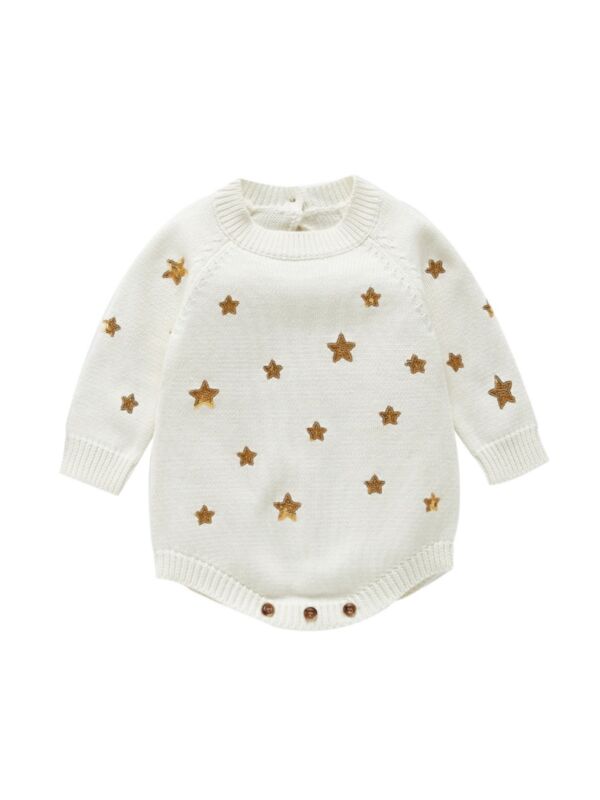 Baby Star Knit Bodysuit
