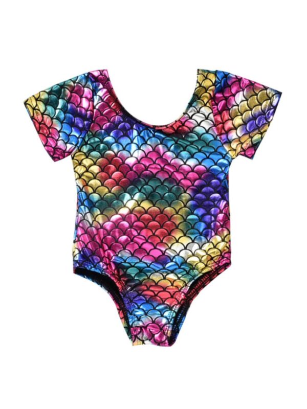 Baby Toddler Girl Fish Scales Print One Piece Swimsuit