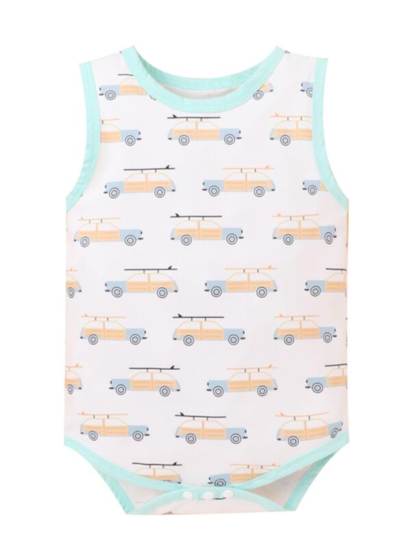 Summer Infant Unisex Print Tank Bodysuit