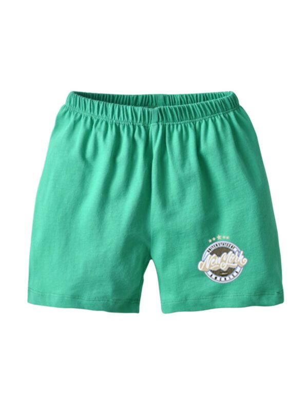 Kid Boy Shorts With Letter Print