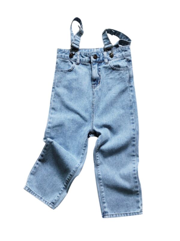 Girl High Rise Suspender Jeans