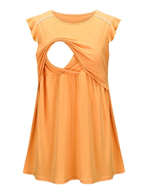 Solid Color Maternity Nursing Tank Dress