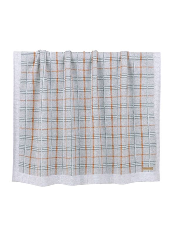 Baby Checked Pattern Knitting Blanket