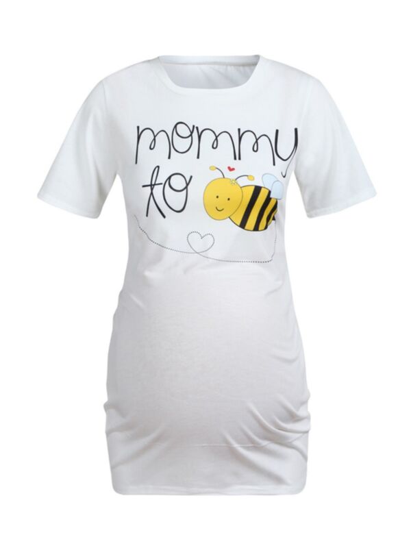 Maternity Bee Print Tee Dress