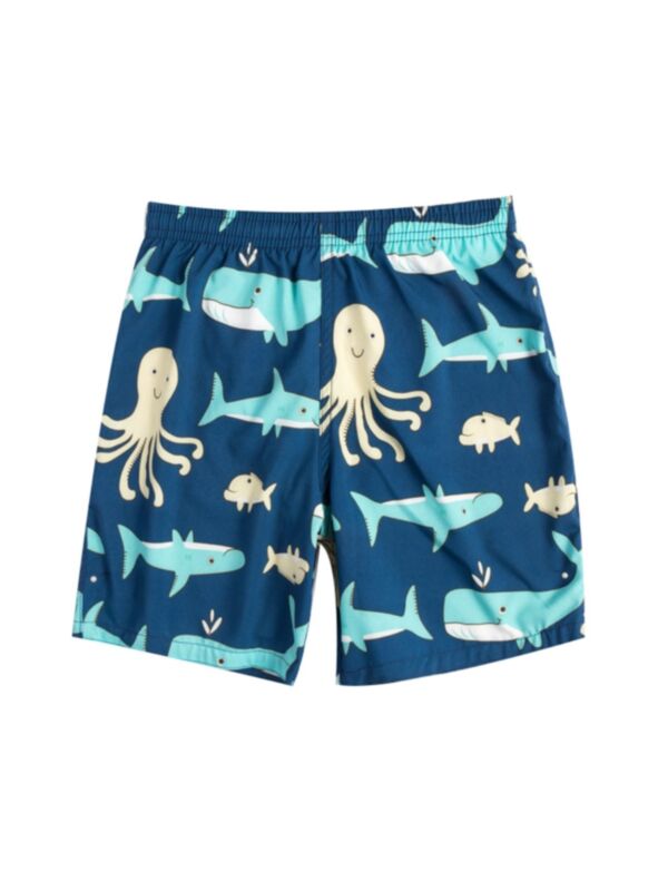 Boy Beach Wear Print Swimming Trunks  