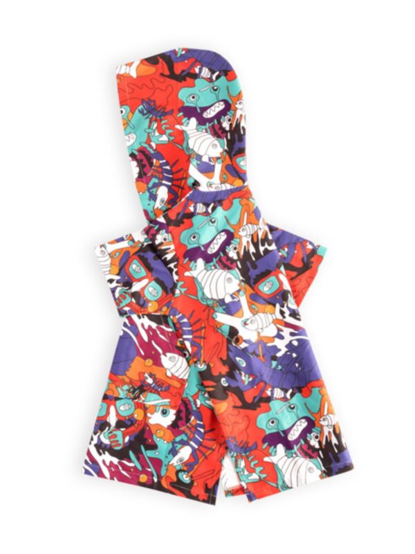 Animal Flower Print Kid Beach Hooded Blanket