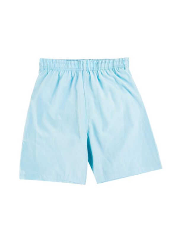 Kid Unisex Solid Color Swim Trunks