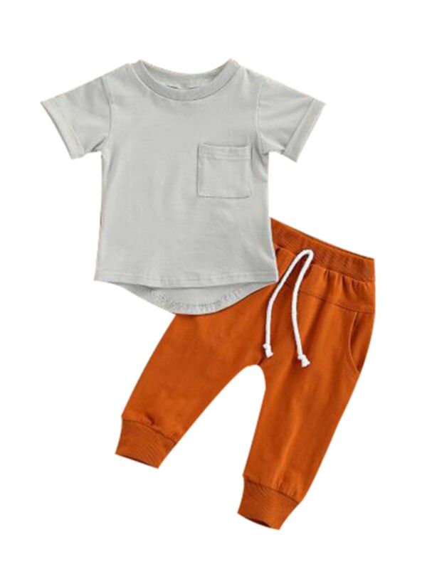 Two-Piece Baby Set Hi-Lo Hem Top With Trousers 