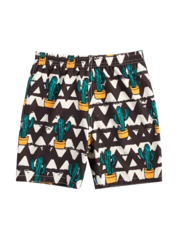 Print Beachwear Shorts For Boy