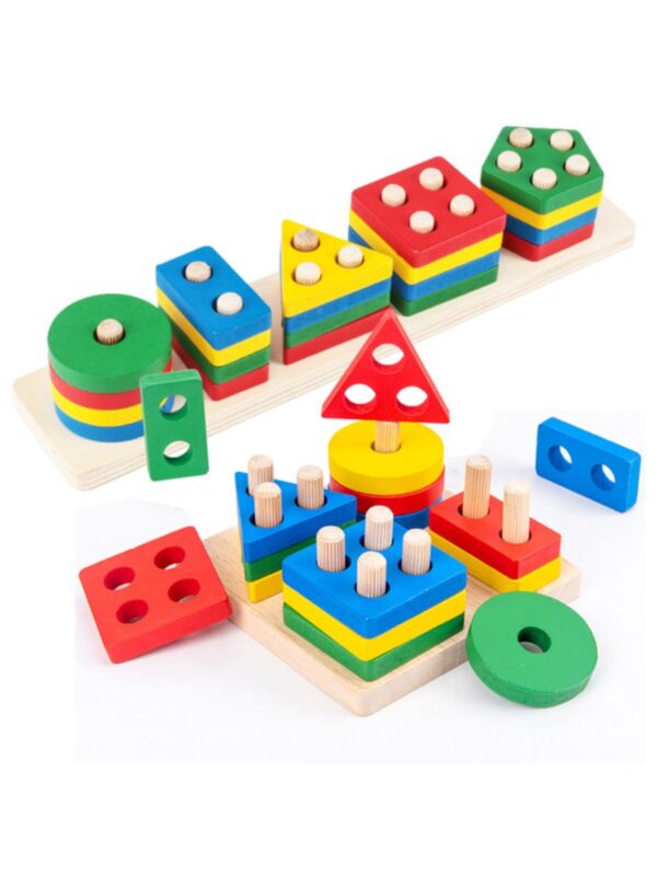 Wooden Toys Montessori Geometric Shape Set