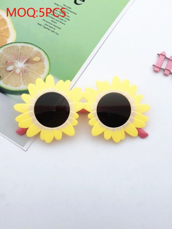 Kid Girl Sunflower Silicone Sunglasses 210412155