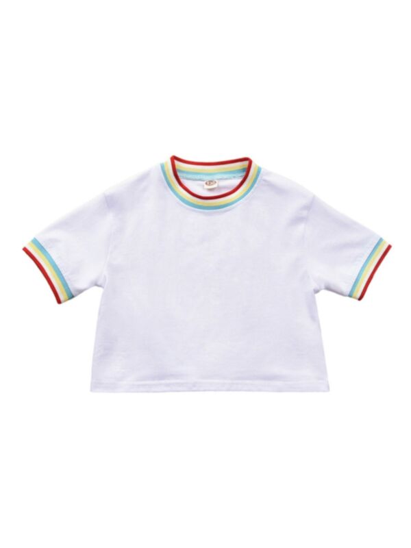 Kid Girl Stripe Detail T-shirt