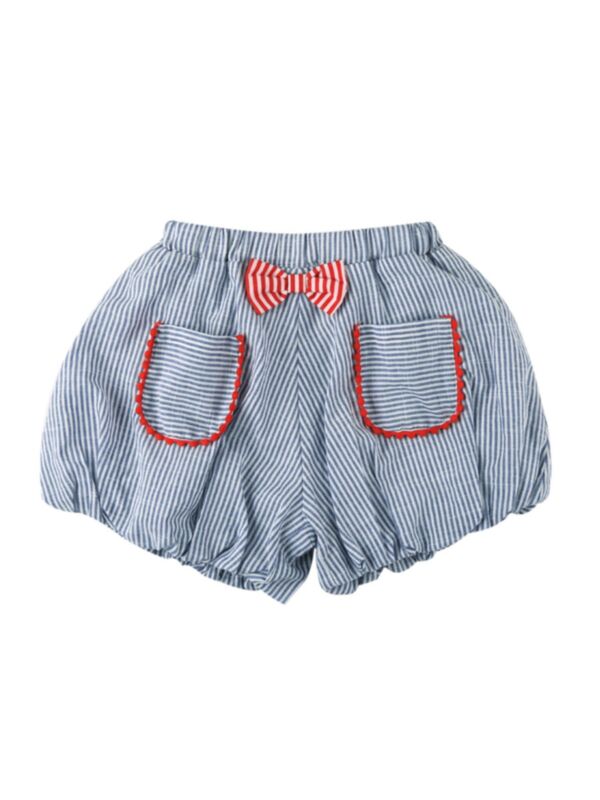 Kid Girl Dual Pocket Stripe Bloomers