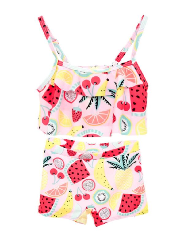 Little Girl All-over Fruit Print Swimsuit 