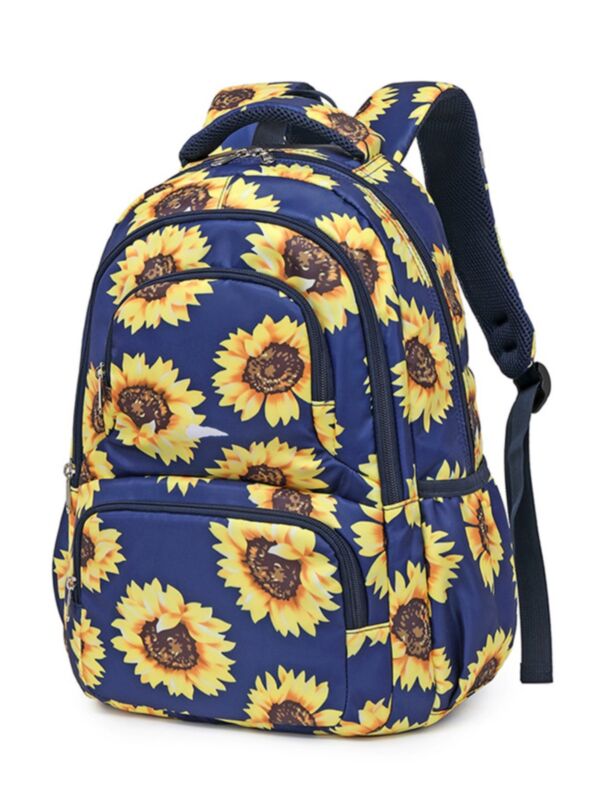 Kid Sunflower Print Backpack