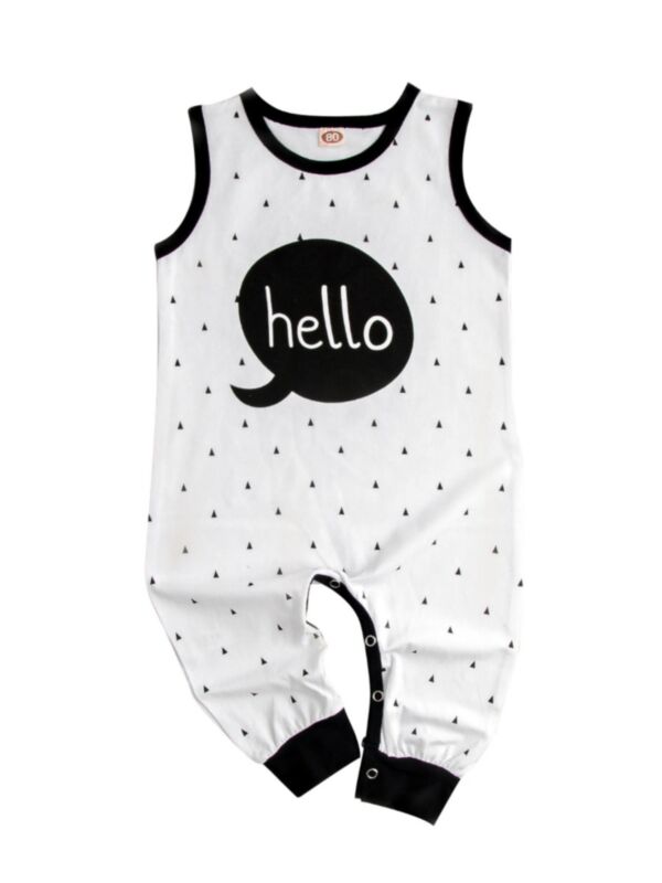 Triangle Letter Print Baby Tank Jumpsuit 210429951