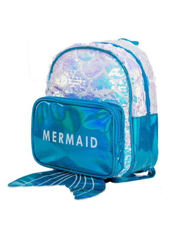 Kid Mermaid Sequins Decor Backpack
