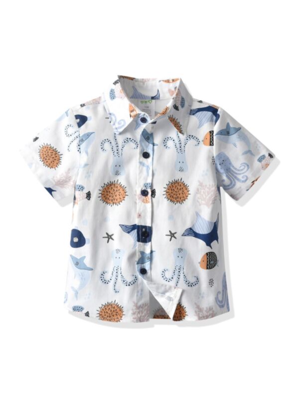 Underwater World Print Kid Boy Shirt 210508046