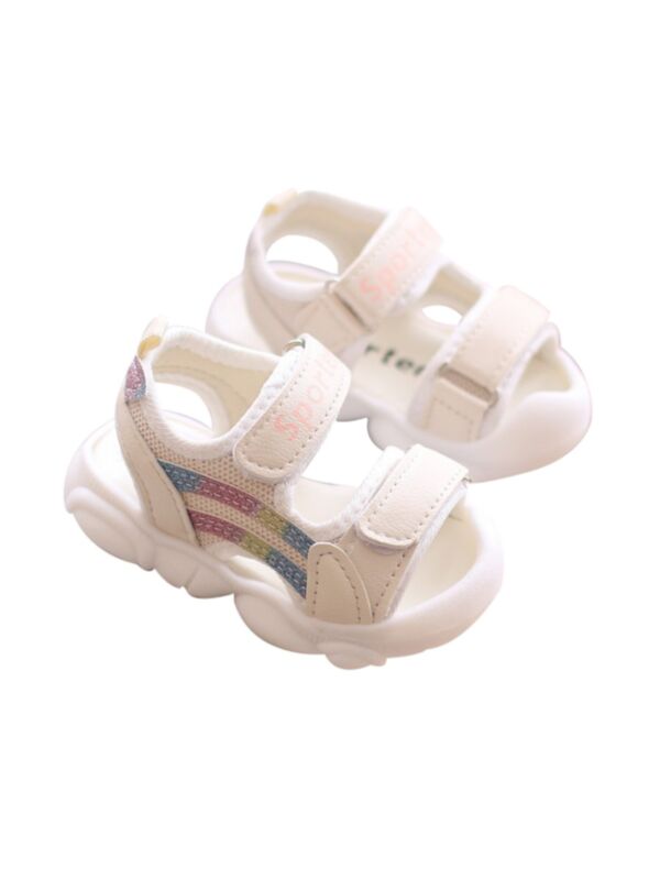 Closed Toe Letters Pattern Toddler Shoes With Non-slip Soft sole