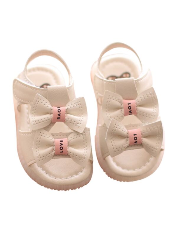 Kid Girl Dual Bow Love Sandals