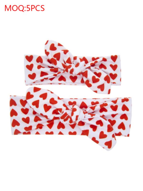 Mommy And Me Flower Leaf Love Heart Headband 