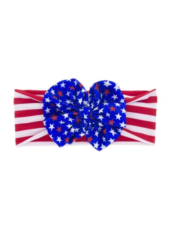 Two-Piece Baby Girl Independence Day Bow Headband