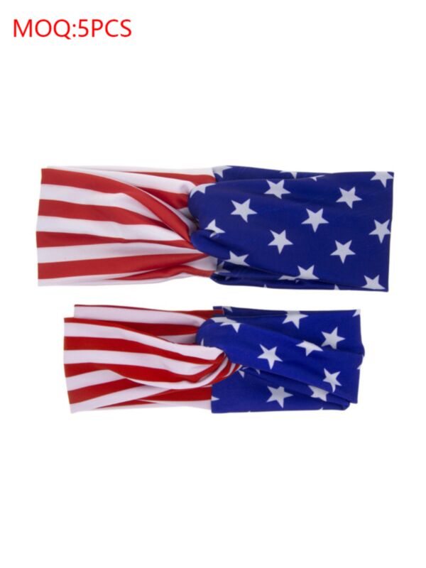 Independence day Mommy And Me Stripes Star Headband