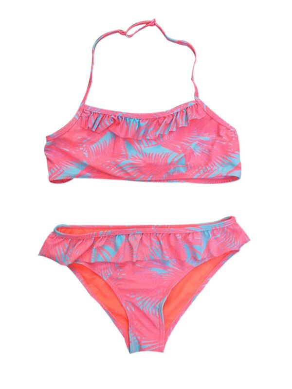 Teenager Girl Floral Pattern Bikini Set