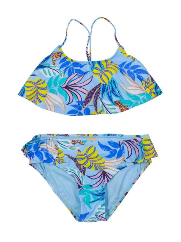 Big Girl Tropical Print Bikini Set