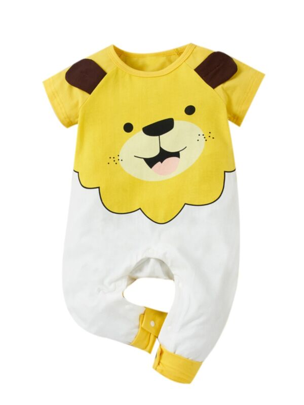 Baby Lion Short Sleeve Jumpsuit