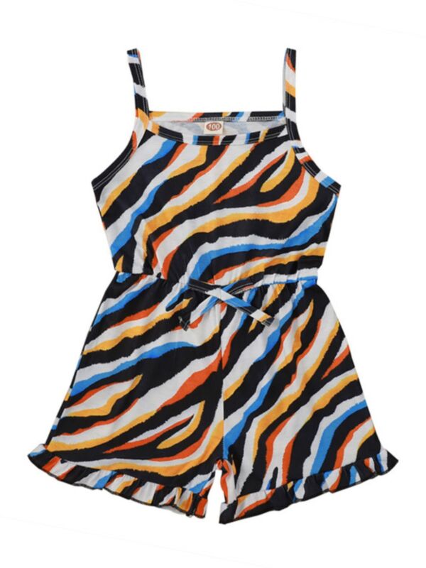 Zebra Print Cami Girls Rompers And Jumpsuits 210602859