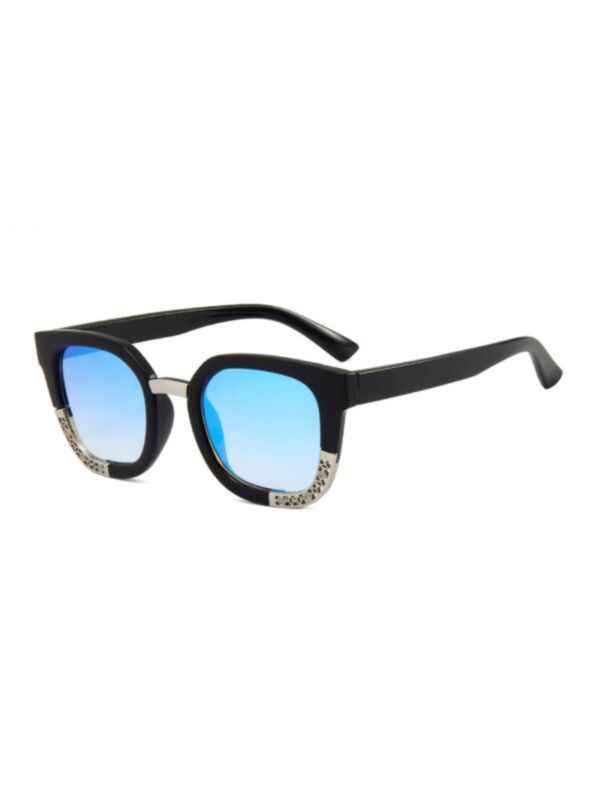 Kid Square Black Metal Frame Sunglasses 210604956